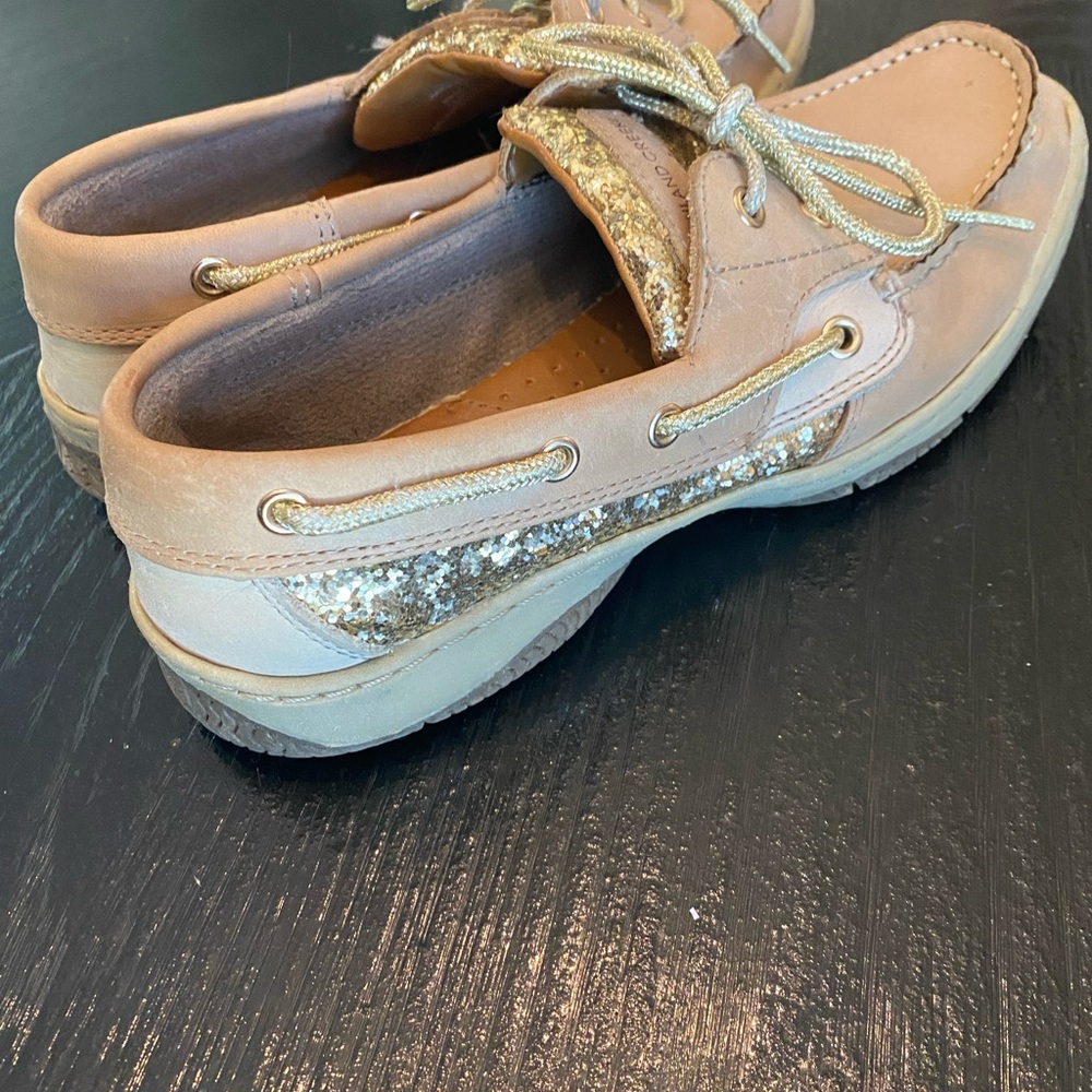 Women's Gold Glitter Loafers